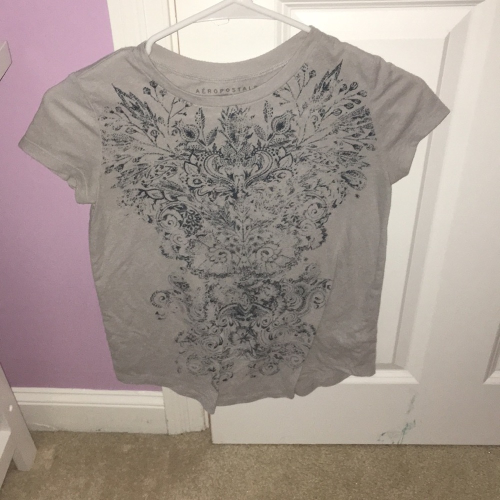 Cool navy and grey designed graphic tee